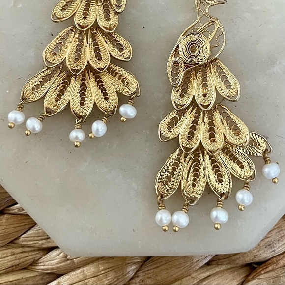JUICY COUTURE Gold Peacock 🦚 Earrings - Picture 4 of 4
